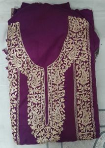 Purple Embroidered Kurti