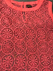 Vero Moda Coral Lace Tank Crochet Top