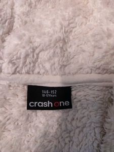 Fuzzy Cream bear face top neck coverJacket