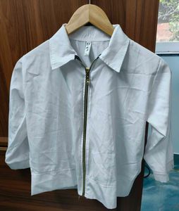 White Zip-Up Jacket