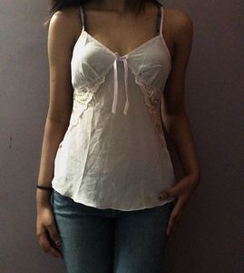 y2k coquette lace top 𐙚