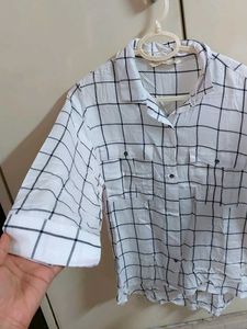 Checked White Shirt