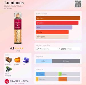 Luminous by Bath &amp; Body Works, 10ml Sample