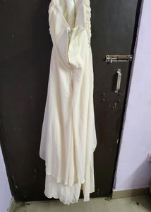 White Bacless Halter Neck Dress