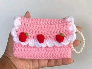 Crochet Mini Purses with Pearl Handle - Cute &amp; Han