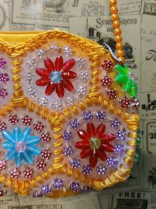 brand new Vintage Floral Beaded Handbag