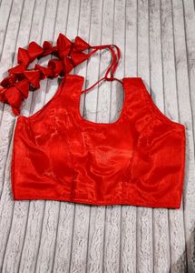 Deep Neck Sleeveless Blouse