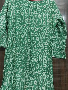 Green Printed Kurta set