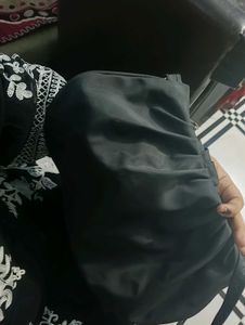 Black Hand Or Sling Bag Wid Golden Chain