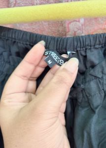 Black Long Sleeve Crop Top