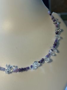 Amethyst &amp; Crystal Beaded Necklace