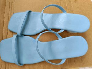 Powder Blue Block Heels