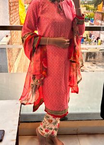 Coral Printed Salwar Kameez Suit