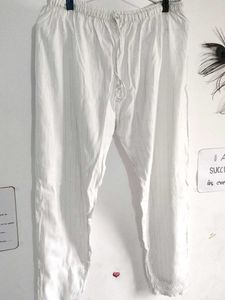 White Cotton Lounge Pants 🧡