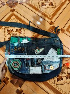 Upcycled Denim Patchwork Bag