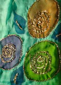 Multi color chiffon Saree with unstiched blouse