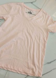 Peach V-Neck T-Shirt