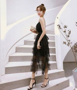 Black Belt Tulle Dress