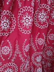 Red Floral Off-Shoulder Dress