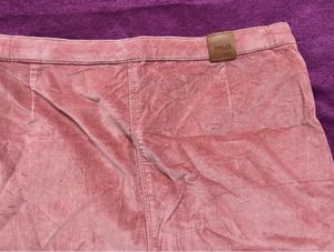 Corduroy Button-Front Skirt