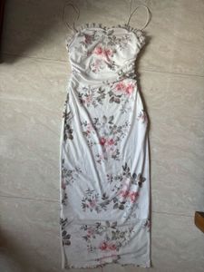 Floral Bodycon Dress( With Free Pendant )