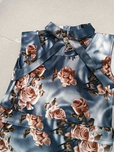Grey Flower Midi
