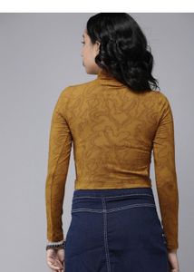 Stylish Mustard Crop Top