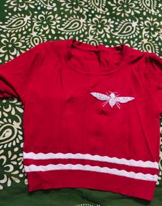 Red Knit Top