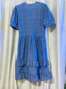 Frill Layer Polka Dot Floral Dress