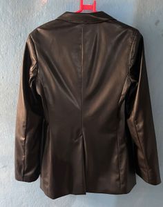 HnM Black Faux Leather blazer