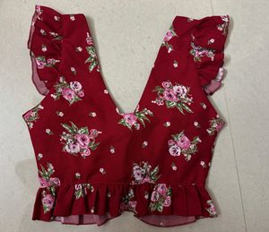 Floral Ruffle Top