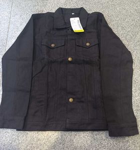 Montrez Black Denim Jacket, S Size