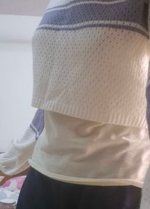Pinteresty Cropped Puff Sleeves Pullover