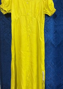 Yellow button Dress