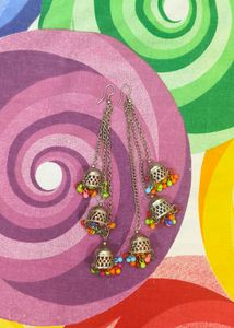 Long Multicolor Jhumka