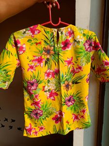 Yellow Floral Top