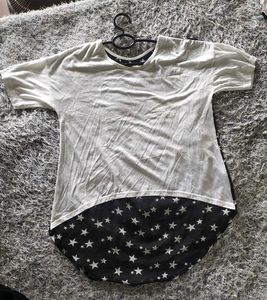 Stylish White &amp; Star Tunic Top