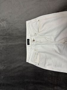 White Straight Leg Jeans