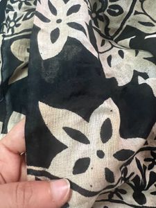 Floral Print Cotton Dupatta/Stole