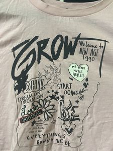 Pink Graphic Print Crop Top