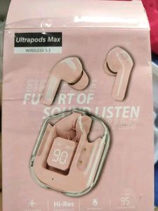 Pink Airpods With Time