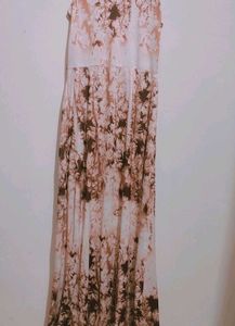 Brown Printed Dress For Girl Or Woman 30 Bust