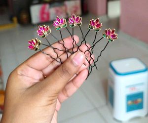 Lotus Hair Pins (Set of 6)