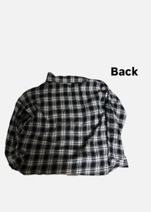 Vintage 90s Black And White Check Plaid Shirt