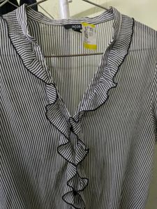 stripe chiffon blouse