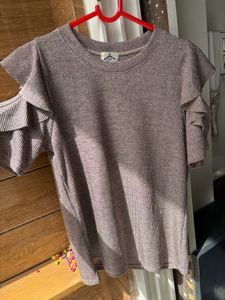 New Khakhi Grey Top