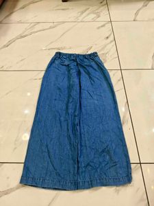 Denim Wide Leg Pants