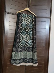 Women Green Partywear Zari Embroidery Suit Set