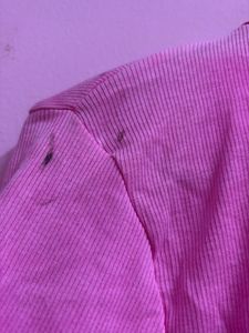 Cropped ribbed pink Tshirt