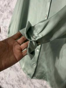 ZARA Silky Green Shirt
